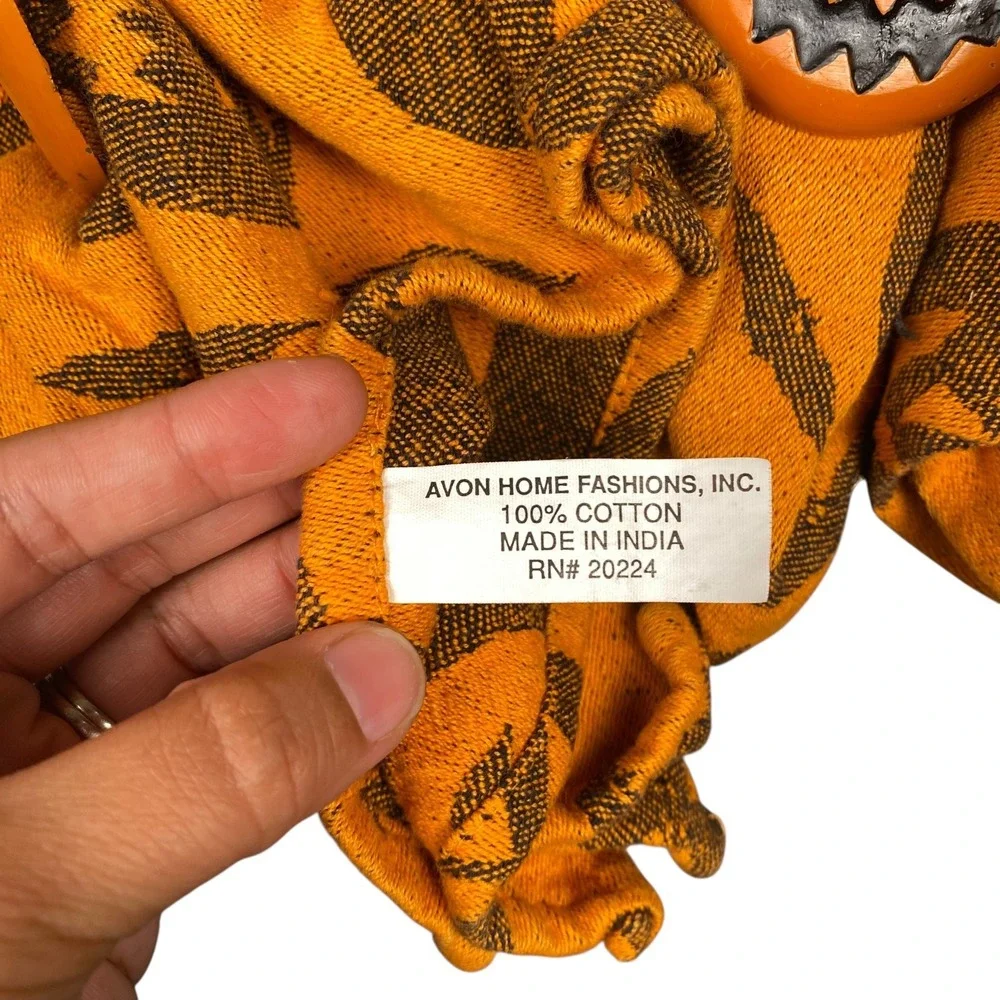 Avon Home Fashions Halloween‎ Napkin Rings & Napkins Orange Jack O Lanterns 689
